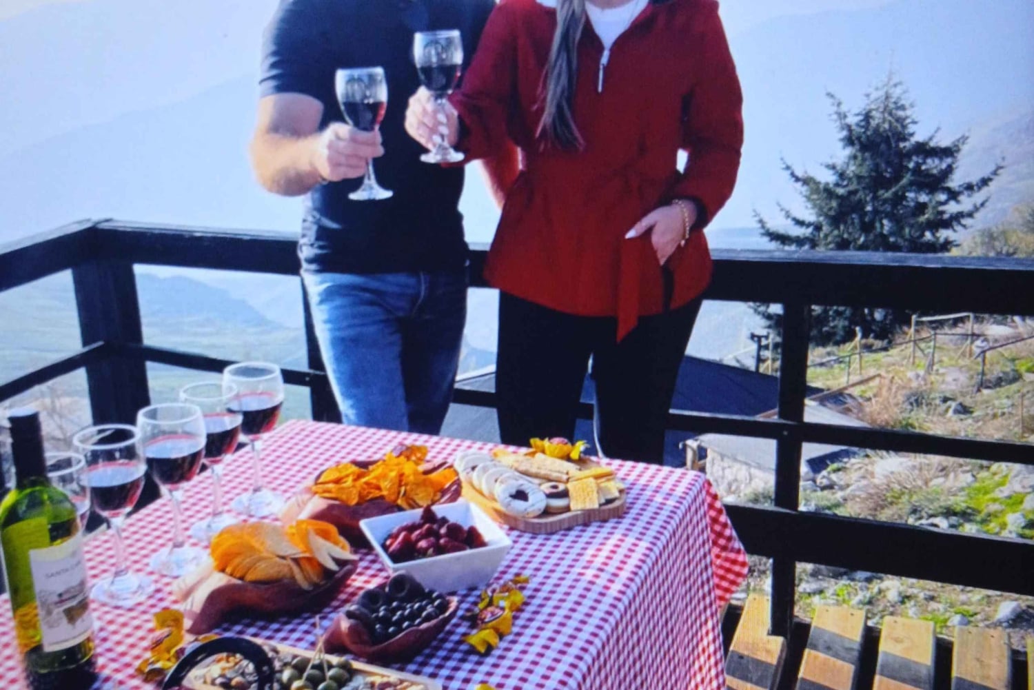 Santiago: Zonsondergang in de Andes met picknick