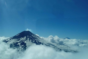 Scenic flight over Villarrica volcano