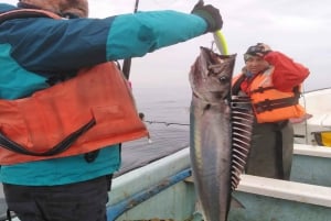 Sportsfiskeri med båd og chilenske empanadas fra Valpara