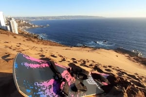 Valparaíso: Sandboarden en zonsondergang in de Concon zandduinen