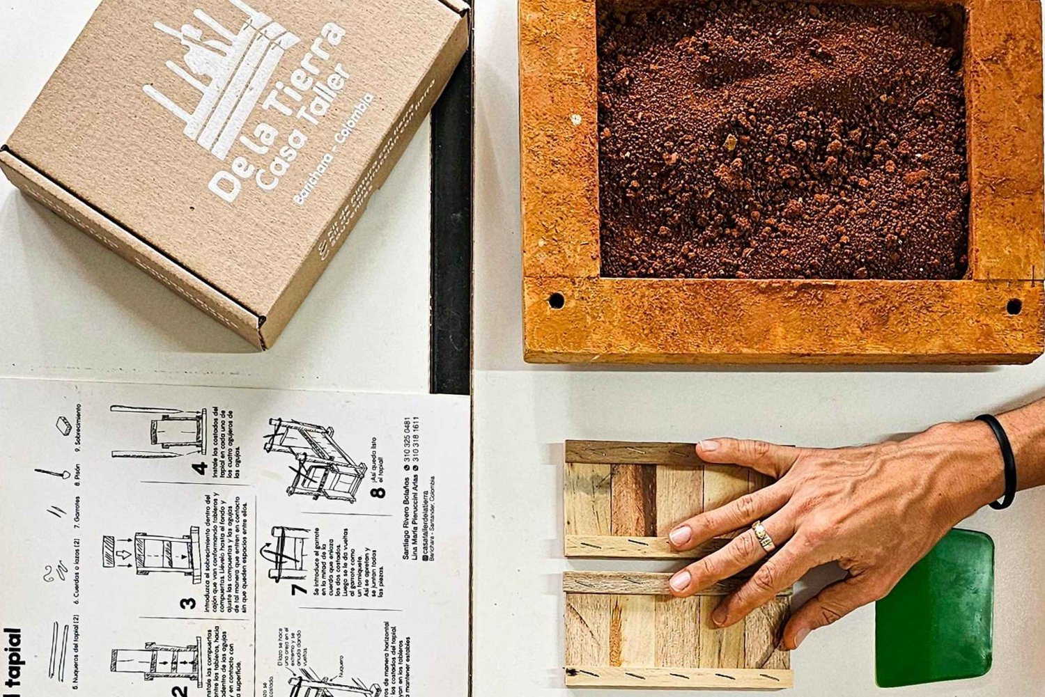 Barichara: Kurs 'Tapia pisada mini tapialito' (Lehmwandbau mit Stampftechnik)