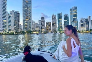 Cartagena: Sunset VIP Bay Tour with Open Bar, Snack and Club