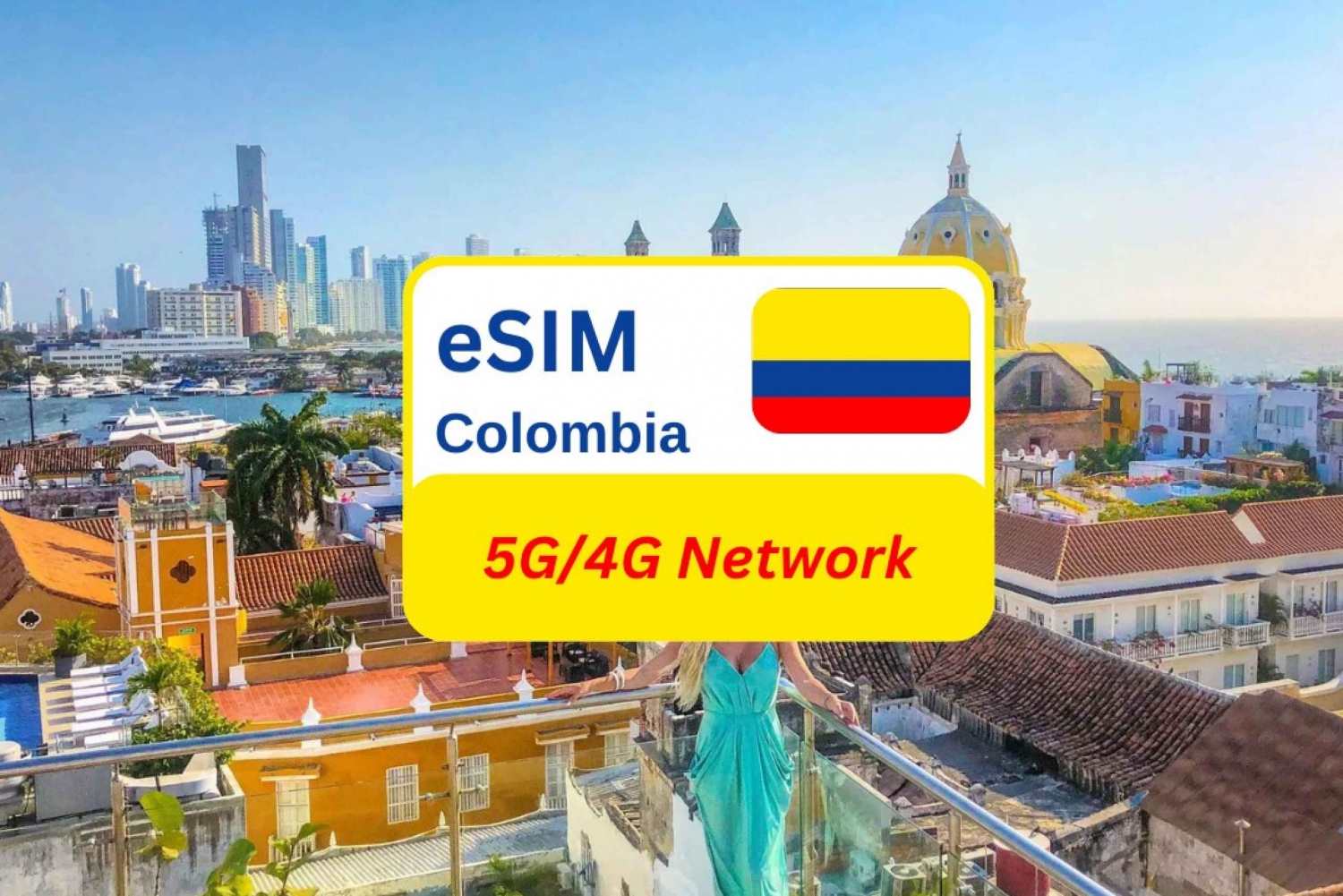 Cartagena: Plan de datos eSIM de Colombia para viajes