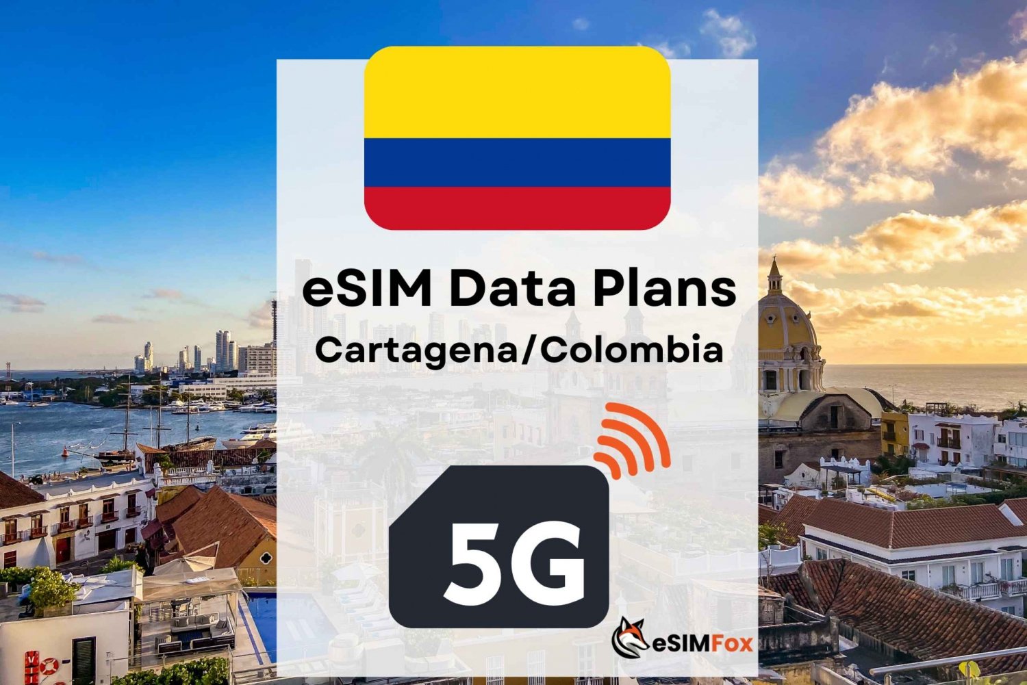 Cartagena: eSIM Internet Data Plan for Colombia high-speed