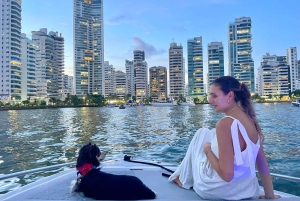 Cartagena: Privat båttur ved solnedgang og om natten