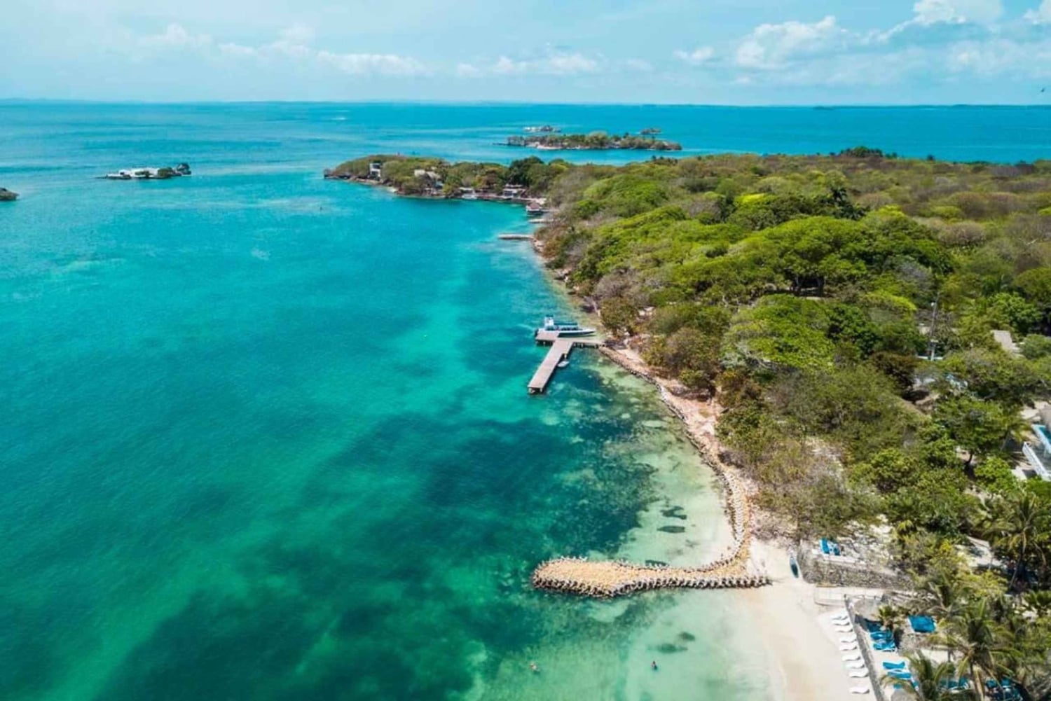 Carthagène : journée sur l'île de Tintipán au beach club Quinta del Mar