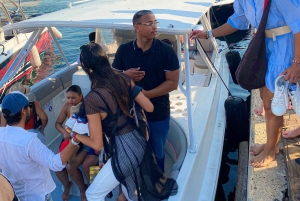 カルタヘナ：音楽とお酒を楽しみながら湾のボートで夕日を眺める