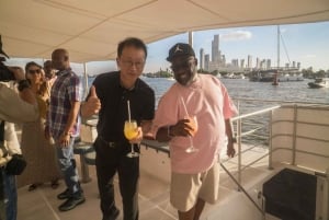 Cartagena: Sunset over Cartagena Bay aboard a brand-new catamaran