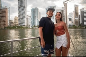 Cartagena: Sunset over Cartagena Bay aboard a brand-new catamaran