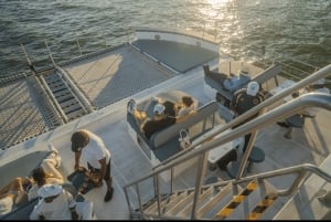 Cartagena: Sunset over Cartagena Bay aboard a brand-new catamaran