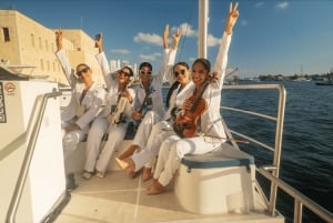 Cartagena: Sunset over Cartagena Bay aboard a brand-new catamaran