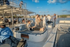 Cartagena: Sunset over Cartagena Bay aboard a brand-new catamaran