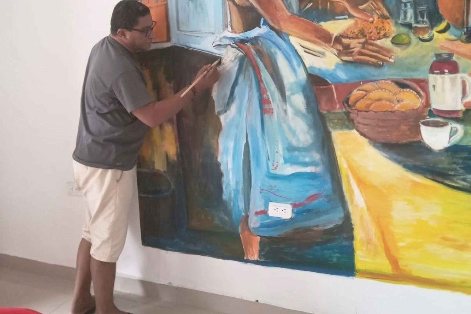 Cartagena: Auringonlaskun vesiväri-työpaja chicharrónin ja oluen kera