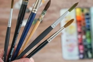 Cartagena: Auringonlaskun vesiväri-työpaja chicharrónin ja oluen kera