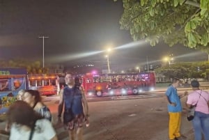 Cartagena: Party on a typical bus crossing the city