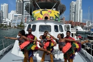 カルタヘナ：ディナーとオープン・バー付き白夜ボート・ツアー