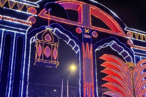 Julbelysning på Medellínfloden