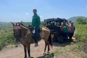 Randonnée pittoresque à cheval dans une réserve de montagne tropicale