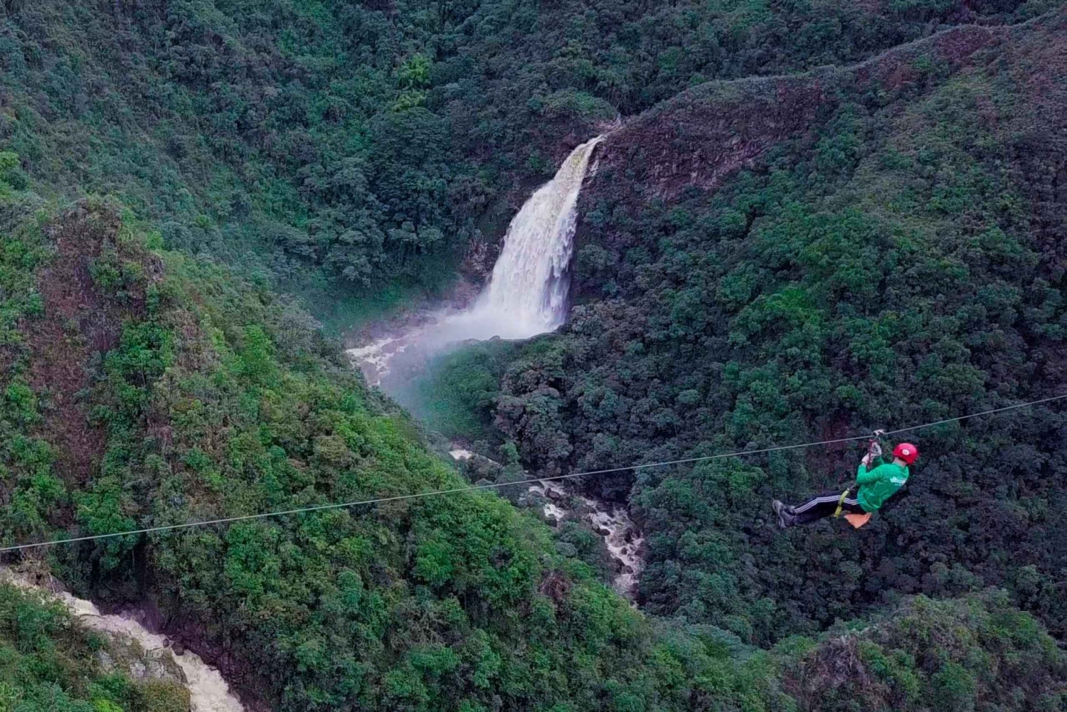 Epic Zipline and Giant Waterfall From Medellin in Colombia