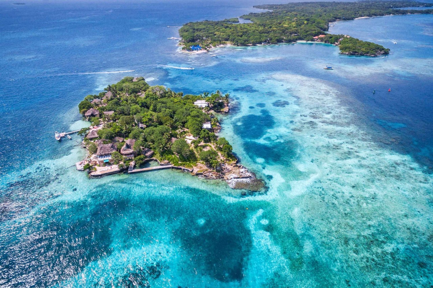 From Cartagena: Discover up to 5 islands with snorkeling, beaches, and a buffet lunch.
