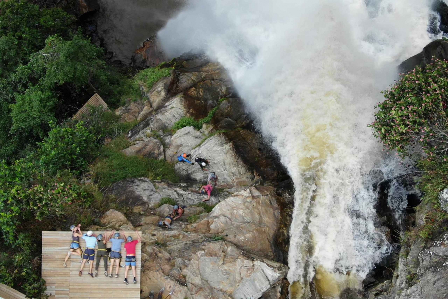 From Medellin:Powerful via Ferrata & Zipline Giant Waterfall