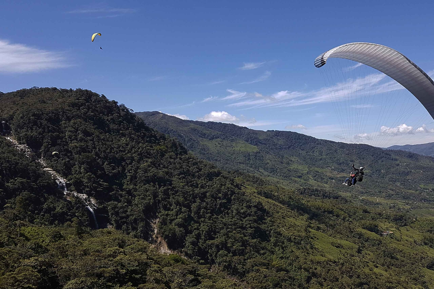 From Medellin: Private Paragliding Tour Over Waterfalls