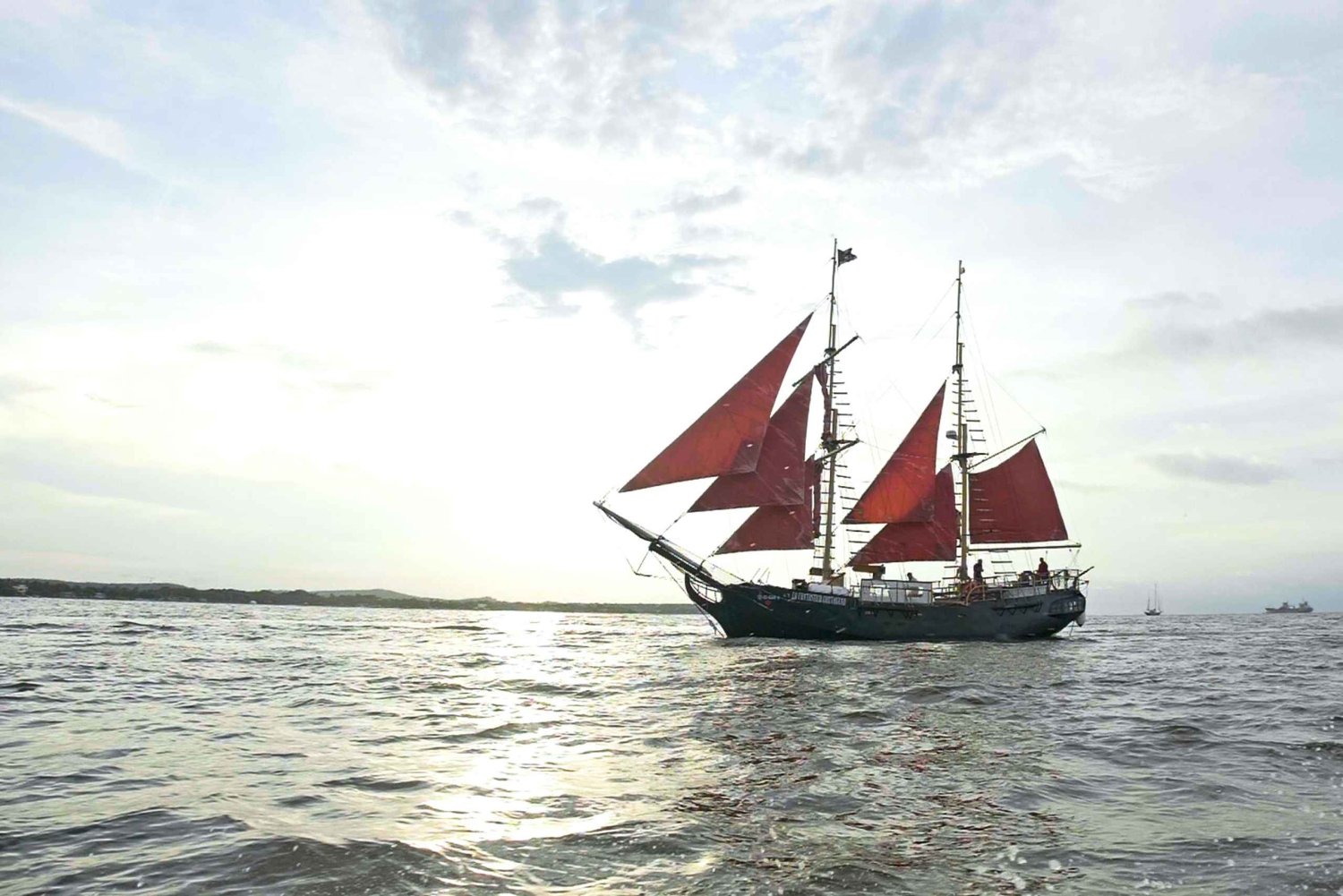 Eiland strandtrip avontuur op piratenschip met lunch en drankjes