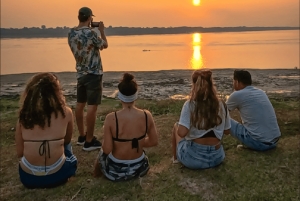 Leticia: Amazon River Sunset Tour with Drink