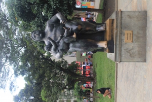 Medellín: botero square, historic center with a street snack