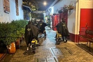 Medellin : visite privée nocturne en vélo électrique + dîner gastronomique
