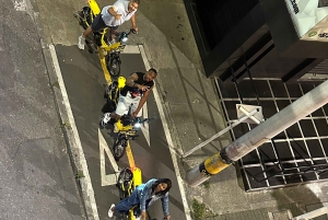 Medellin : visite privée nocturne en vélo électrique + dîner gastronomique