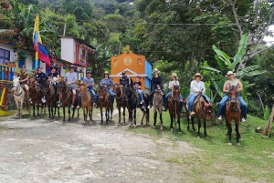 Medellin: Tour della fattoria del caffè a cavallo con Spa del caffè