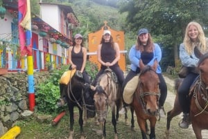 Medellin: Tour della fattoria del caffè a cavallo con Spa del caffè