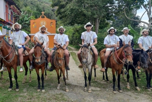 Medellin: Tour della fattoria del caffè a cavallo con Spa del caffè