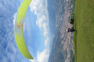 Paraglide over beautiful Medellin