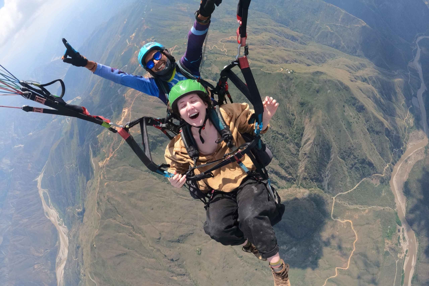 Paragliding over the Chicamocha Grand Canyon, San Gil