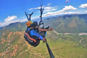 Paragliding over the Chicamocha Grand Canyon, San Gil