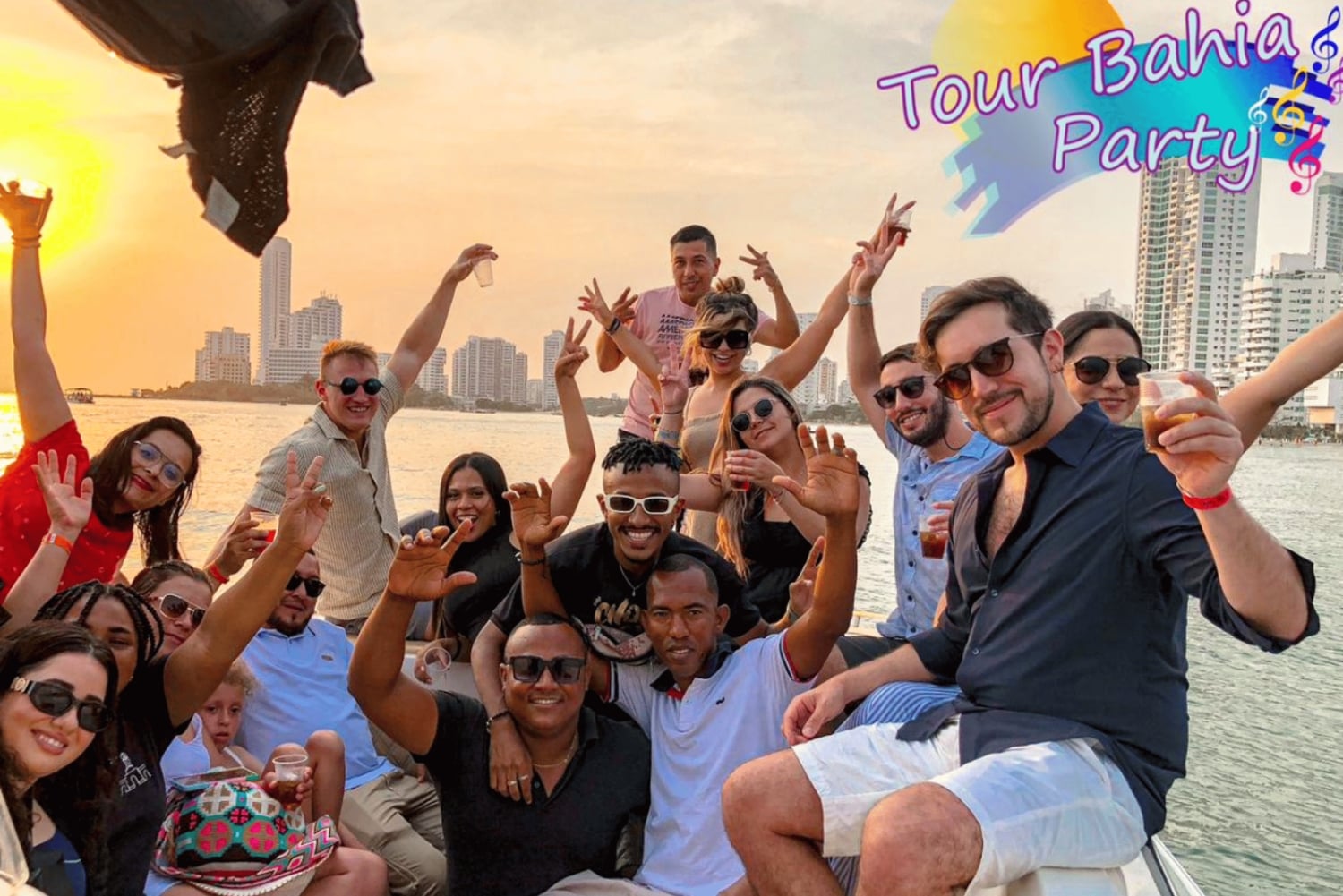 Partybåd i Cartagena-bugten med NightClub-billet