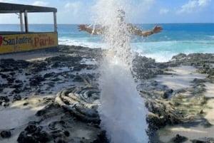 SAN ANDRES: 's ochtends of 's middags terug naar het eiland met de trein + blaasgat