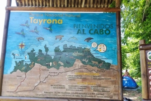 SANTAMARTA: TUR Cabo San Juan Del Guia Tredje sektorn av Tayrona nationalpark.