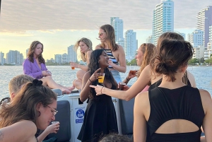 Sunset Party open bar on the bay while sharing with locals
