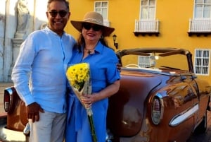 Tur i en gammel bil med fotoseanse i Cartagena de Indias