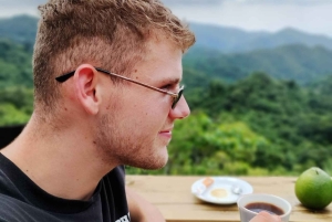 Tag på tur på oprindelige stier, kaffe ☕️, kakao, vandfald – Minca