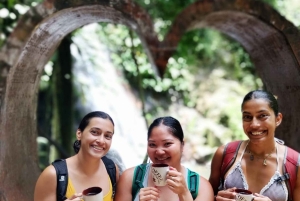 Tag på tur på oprindelige stier, kaffe ☕️, kakao, vandfald – Minca