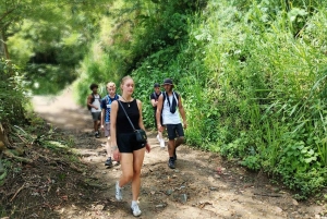 Tag på tur på oprindelige stier, kaffe ☕️, kakao, vandfald – Minca