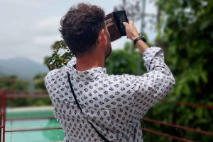 Tag på tur på oprindelige stier, kaffe ☕️, kakao, vandfald – Minca