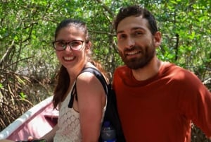 Typical lunch on beach, mangrove tour & fishing with natives