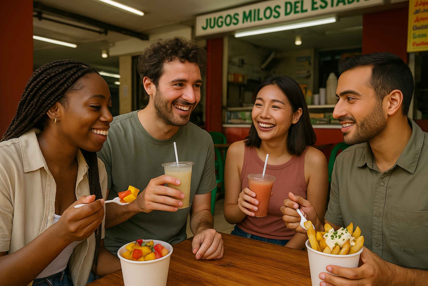 Vegetarische streetfoodtour in de verborgen Laureles van Medellín
