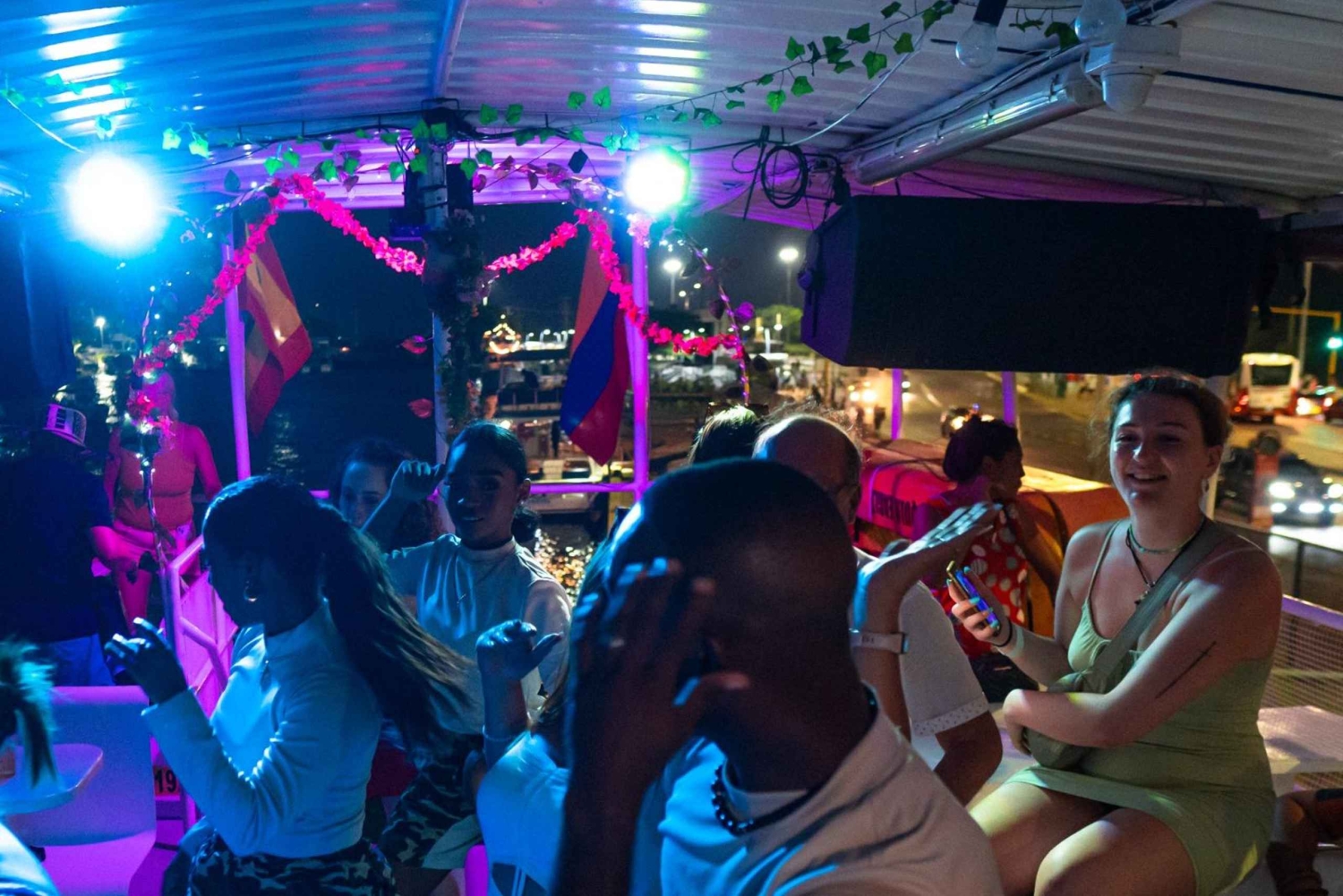 ホワイトナイトボートパーティー：ビュッフェディナー、ダンス、オープンバー