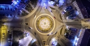 Main Roundabout by Night by dronestudio.me